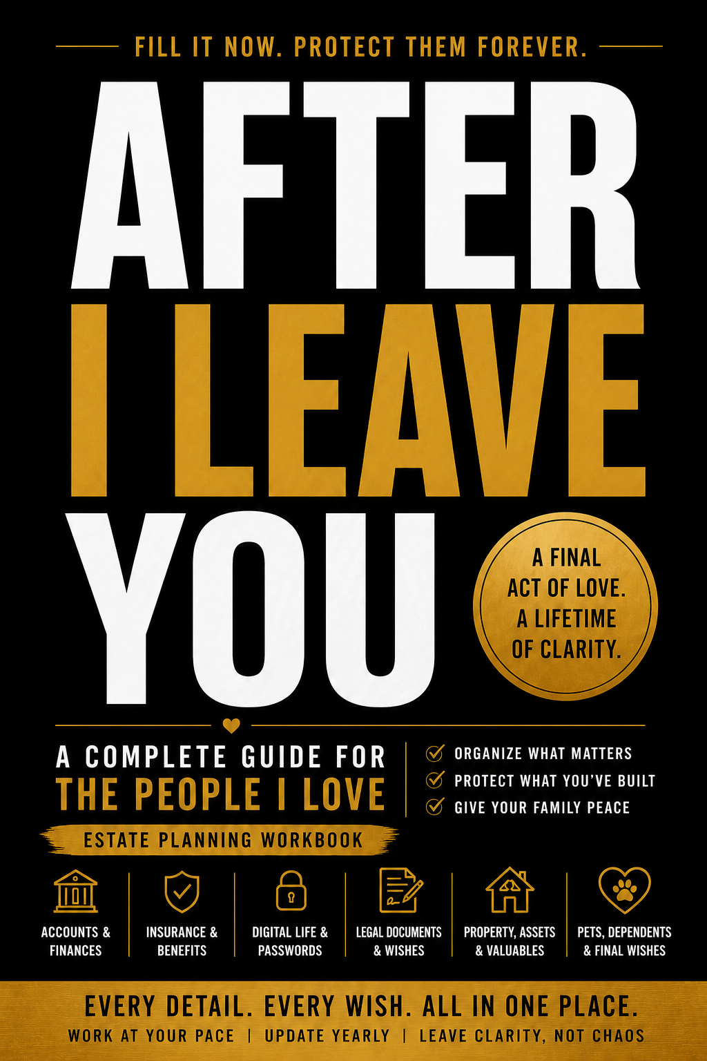 Book cover of 'After I Leave You' with text and design elements.
